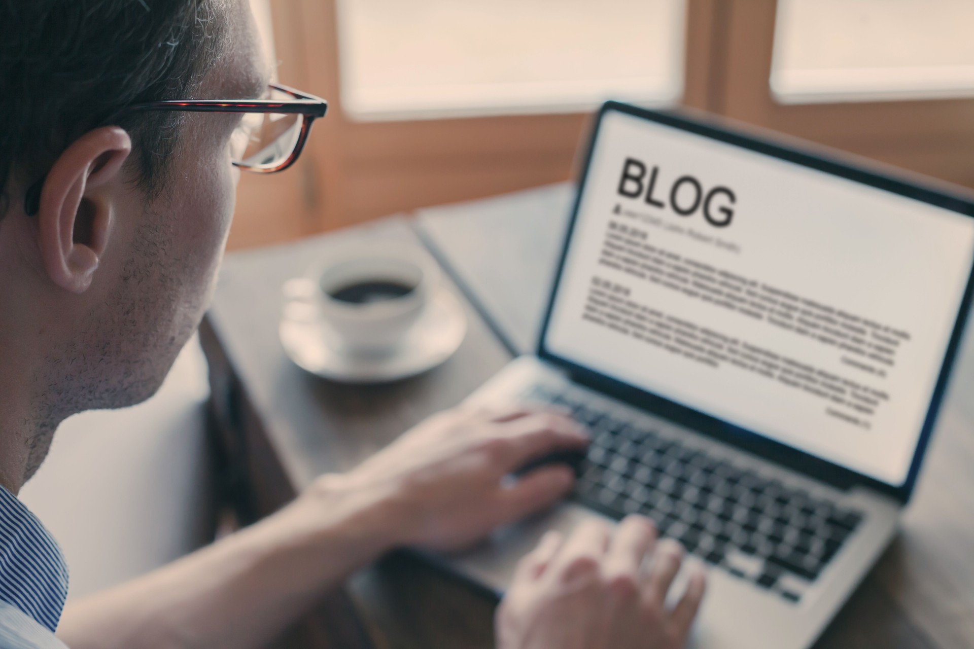 blog concept, blogging online